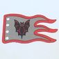 Flag 8 x 5 Wave with Red Border and Bat Print