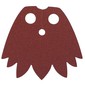 Neckwear Cape, 7 Points Feathered, 2 Holes with Dark Green Back print
