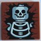 Tile 2 x 2 with Skeleton Head and Torso Print