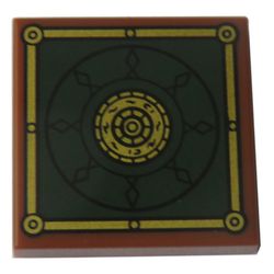 Tile 2 x 2 with Circle inside Square Print