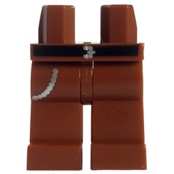 Hips and Reddish Brown Legs with Black Belt and Silver Chain Print