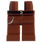 Hips and Reddish Brown Legs with Black Belt and Silver Chain Print