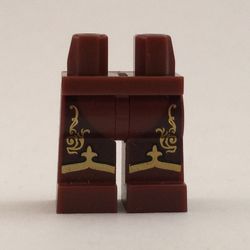 Hips and Reddish Brown Legs with Gold Scrolls