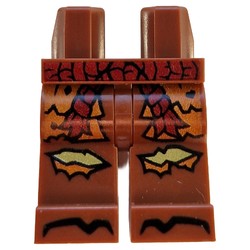 Hips and Reddish Brown Legs with Reddish Brown Belt, Dark Orange Robe Ends, Olive Green Skin Through Tears print