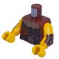 Torso, Barbarian Armor, Dark Brown Arm Protectors print, Yellow Arms and Hands