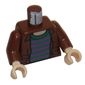 Torso Shirt, Open over Striped Sweater Print (Ron Weasley), Reddish Brown Arms, Light Nougat Hands
