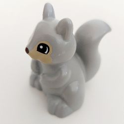 LEGO PART 18115pr0002 Duplo Animal Squirrel with Black and White Eyes ...