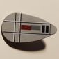Shield Ovoid with Red, Gray, and Black Lines Print