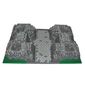 Baseplate Raised 32 x 48 x 6 with 4 Corner Pits with Dark Bluish Gray and Light Bluish Gray Rock Print