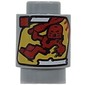 Brick Round 1 x 1 Open Stud with Bionicle Cannister, Tahu print