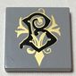 Tile 2 x 2 with Coat of Arms Beauxbatons Print