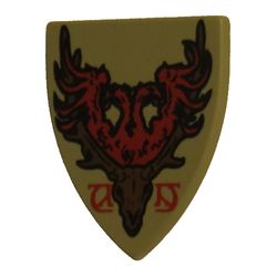 Shield Triangular with Durmstrang Stag Coat of Arms Print