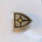 Shield Triangular with Black and Silver Blacksmith Star Print