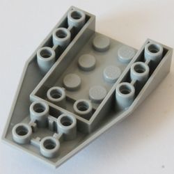 LEGO part 5095 PLATE 2X2X2/3, HALF BOW, W/ CUT, LEFT in Medium Stone Grey/ Light Bluish Gray