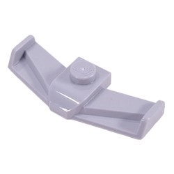 LEGO part 6682 Vehicle Body, Front Fender 1 x 4, Formula 1 in Medium Stone Grey/ Light Bluish Gray