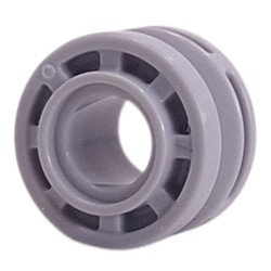 LEGO part 6683 Wheel 11 x 8 with Center Groove, One Smooth Side in Medium Stone Grey/ Light Bluish Gray