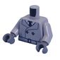 Torso, Trenchcoat, White Shirt, Dark Blue Tie print, Light Bluish Gray Arms, Dark Bluish Gray Hands
