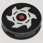 Tile Round 2 x 2 with Black / Red Nindroid Logo Print