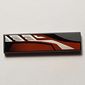 Tile 1 x 4 with Sleek Silver, Red and Black Print Right [8381]