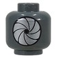 Minifig Head, Silver Diaphragm, Closed / Open
