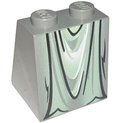 Slope 65º 2 x 2 x 2 with Bottom Tube with Marauders Statue Skirt Print