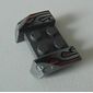 Mudguard 2 x 4 with Molded Headlights and Silver/Red/Black Flame Curves Print