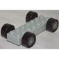 Vehicle Base Fast Food Racer 2 x 7 x 2/3 with Black Wheels, Slicks