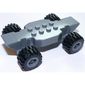 Vehicle Base Fast Food Racer 4 x 10 Lifted with Dark Bluish Gray Wheels and Black Tires