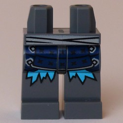 Hips and Dark Bluish Gray Legs with Light Bluish Grey Belt, Dark Blue Armor, Azure Icicles print