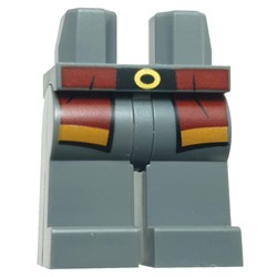 LEGO part 970c12pr0013 Hips and Dark Bluish Gray Legs with print in Dark Stone Grey / Dark Bluish Gray