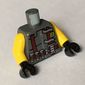Torso Vest with Dark Red Harness, 3 Bullets and Knife Print, Yellow Arms, Black Hands