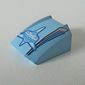 Slope Curved 2 x 2 with Lip, No Studs with White Shark, Silver Stripes Print