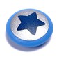 Clikits Icon, Round 2 x 2 Large with Pin, Black Star on Silver Print