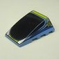 Wedge Curved 4 x 4 No Top Studs with Black Window, Yellow 18 Print