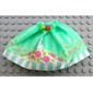 Belville, Skirt, Girl, Long with Light Green Stripes and Roses Print