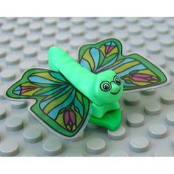 Belville, Insect, Butterfly Large / Human Hair Clip, Flower Wings Print