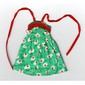 Scala, Dress with White Flowers and Red Trim and Neck Ribbon