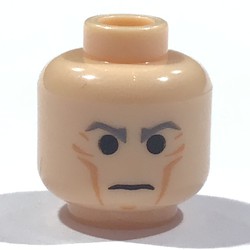 LEGO PART 3626bpr0455 Minifig Head Grand Moff Tarkin, Cheek Lines, Dark ...