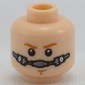 Minifig Head Obi-Wan Kenobi, Dark Orange Eyebrows, Chin Dimple Determined / Breathing Apparatus Print