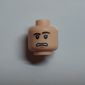 Minifig Head Han Solo, Dual Sided, Orange Snowgoggles / Scared Print [Blocked Open Stud]