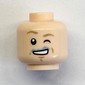 Minifig Head Luke Skywalker, Winking Left Eye, Blue Milk on Mouth Print