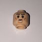 Minifig Head First Order General, Dark Gray Bushy Eyebrows above Sunken Eyes, Cheek, Chin, and Forehead Lines Print