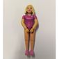 Belville Figure Fixed Elbows, Female, Light Yellow Hair, Dark Pink Top, Flowers Print