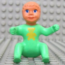 Belville Figure Baby, Nougat Hair, Bear Print