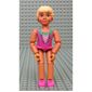 Belville Figure Articulated Elbows, Child, Female, Light Yellow Hair, Dark Pink Laced Top Print (Princess Vanilla)