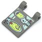 Flag 2 x 2 Square [Thin Clips] with Green Ovals Print