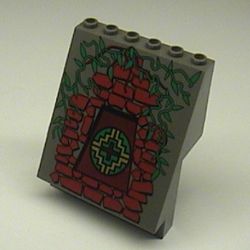 Panel 4 x 6 x 6 Sloped with Amazon Brick and Vines Print