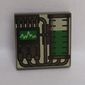 Tile 2 x 2 with Graduated Cylinder and Graph, Green Print