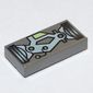 Tile 1 x 2 with LoM Gray Mechanical Print