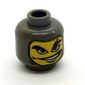 Minifig Head, Balaclava with Yellow Face, Right Eyebrow Arched, Mouth Open to Side Print [Blocked Open Stud]